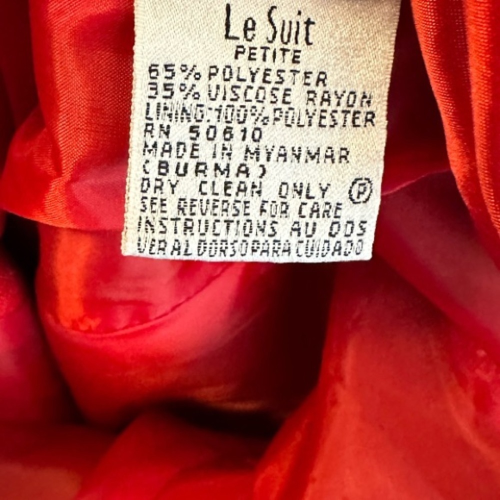 Vintage Le Suit Petite Suit Jacket nwt - Picture 6 of 7